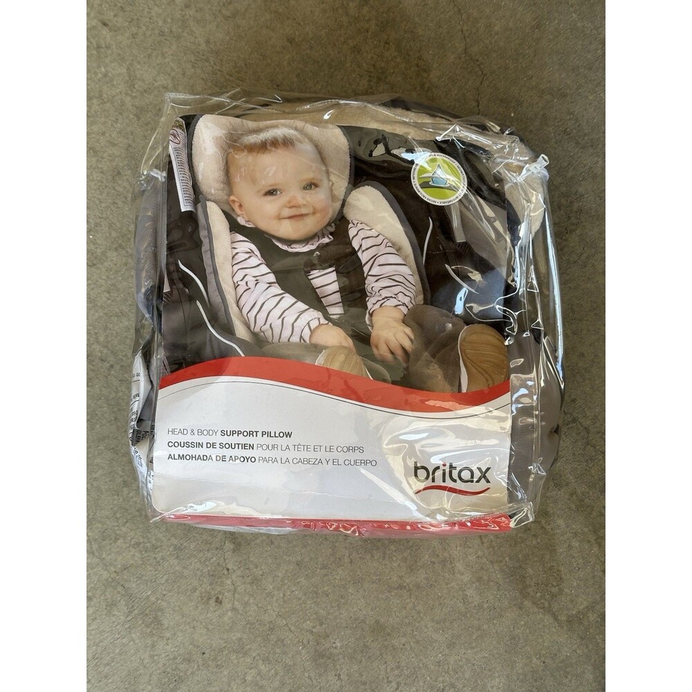 Britax Adjustable Head & Body Support Pillow for Car Seats & Strollers, Gray